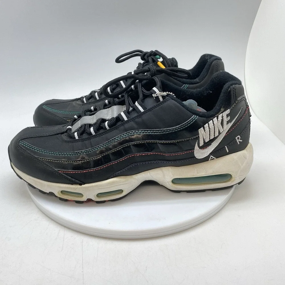 Nike Sneakers Mens 10.5 Air Max 95 Se Windbreaker Black AJ2018-023 Casual Shoes